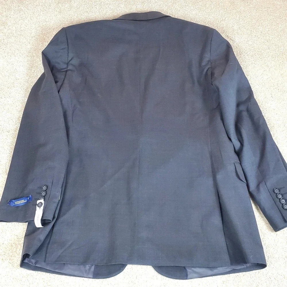 JCP Stafford Suit Coat Jacket Charcoal 44 REG Classic Fit Coolmax All Season NWT